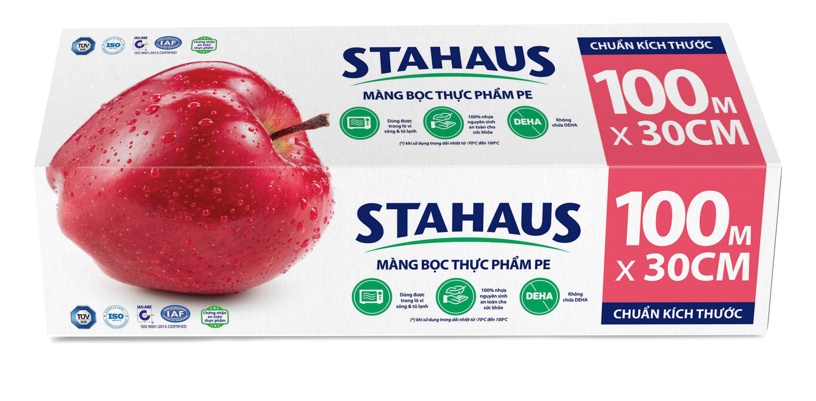 Màng bọc thực phẩm PE STAHAUS 30cm x 100m